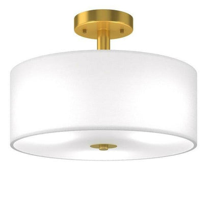 Modern 3-Light Ceiling Mount Glass Pendant Drum Lamp Chandelier White Bronze - FurniFindUSA