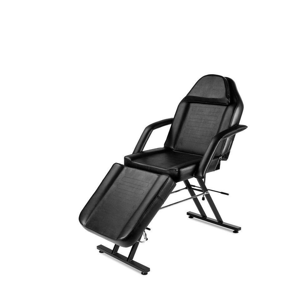 Black Adjustable Massage Bed Salon Chair w/ Hydraulic Stool - FurniFindUSA