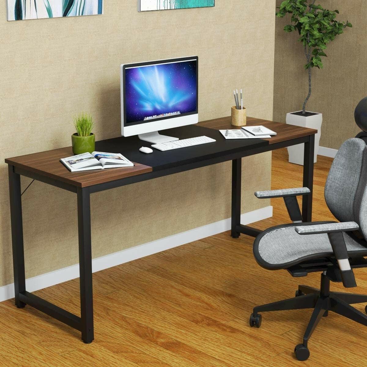 63 Inch Study Writing Desk for Home Office Bedroom - FurniFindUSA