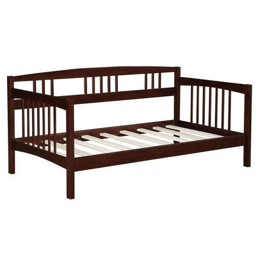 Twin size Solid Wood Day Bed Frame in Espresso Finish - FurniFindUSA