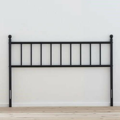 King size Traditional Farmhouse Headboard in Matte Black Metal Finish - FurniFindUSA