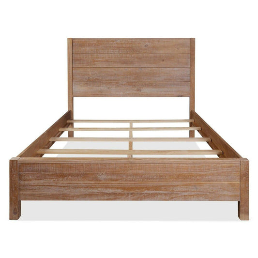 FarmHome Rustic Solid Pine Platform Bed in King Size - FurniFindUSA