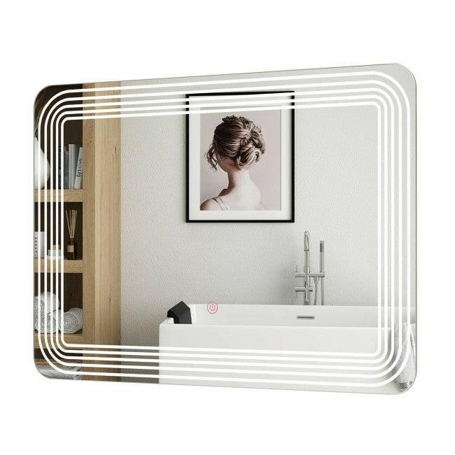 3 Tone LED Touch Sensor Wall Mounted Bathroom Mirror - FurniFindUSA