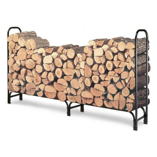 Outdoor 8ft Firewood Rack Wood Log Storage Sturdy Tubular Steel - FurniFindUSA