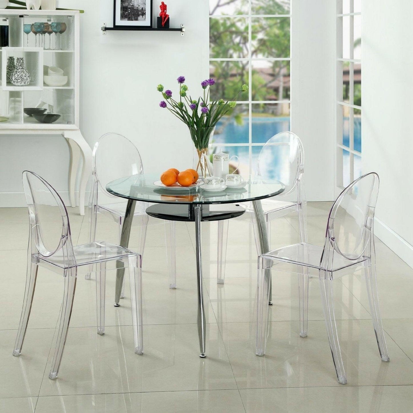 Stackable Clear Acrylic Dining Chair for Indoor or Outdoor Use - FurniFindUSA