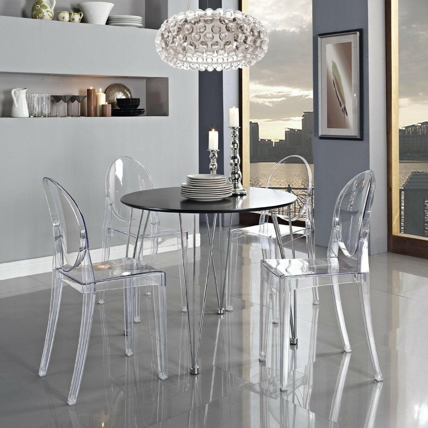 Stackable Clear Acrylic Dining Chair for Indoor or Outdoor Use - FurniFindUSA