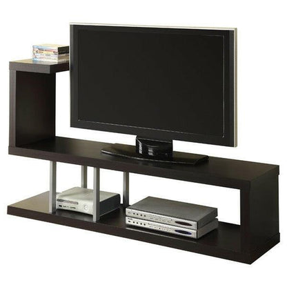 Modern Entertainment Center TV Stand in Cappuccino Finish - FurniFindUSA