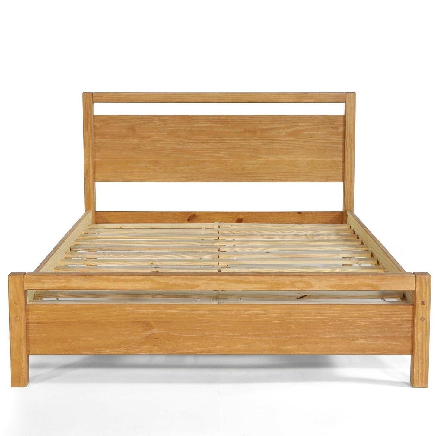 Queen Size FarmHouse Traditional Rustic Acacia Platform Bed - FurniFindUSA