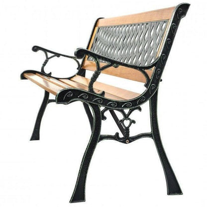FarmHome Outdoor Patio Park Cast Iron Garden Porch Chair Bench - FurniFindUSA