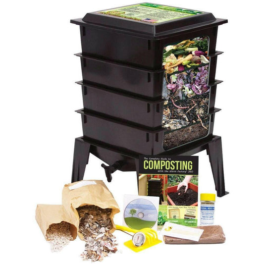 Black Worm Composter with Compost Tea Spigot - Indoor or Outdoor - FurniFindUSA