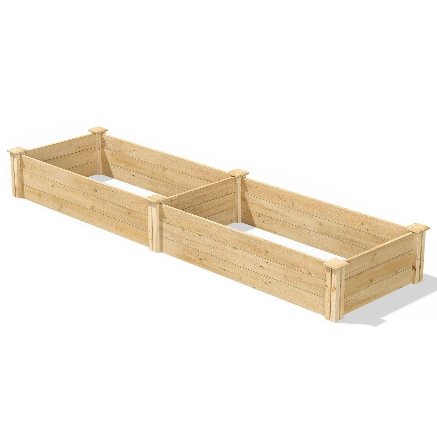 Pine Wood 2-Ft x 8-Ft Outdoor Raised Garden Bed Planter Frame - Made in USA - FurniFindUSA