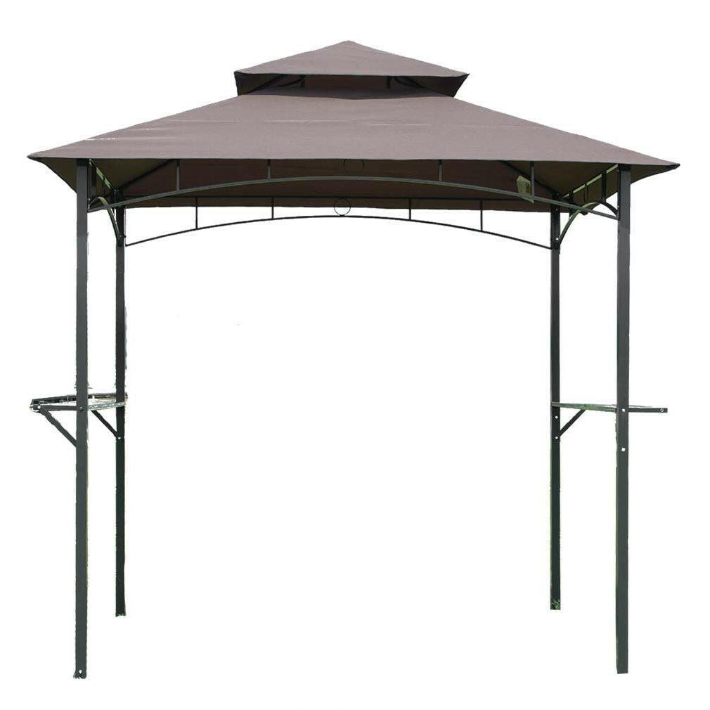 8-Ft x 5-Ft Steel Frame Outdoor Grill Gazebo with Vent Top Canopy - FurniFindUSA