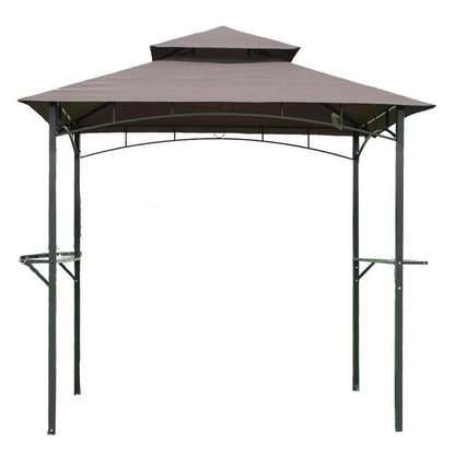 8-Ft x 5-Ft Steel Frame Outdoor Grill Gazebo with Vent Top Canopy - FurniFindUSA