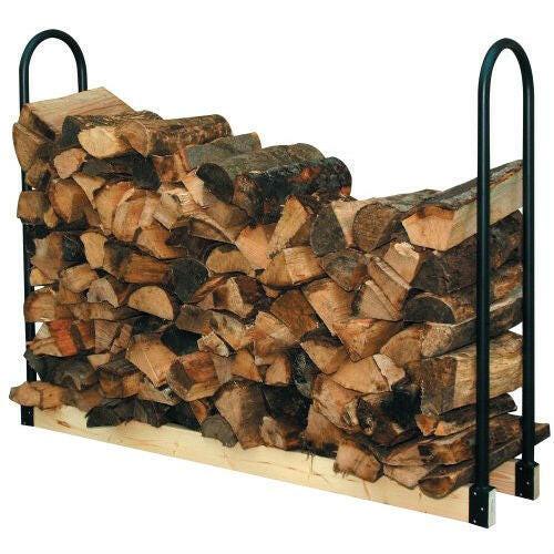 Adjustable Length Firewood Log Rack for Indoor or Outdoor Use - FurniFindUSA