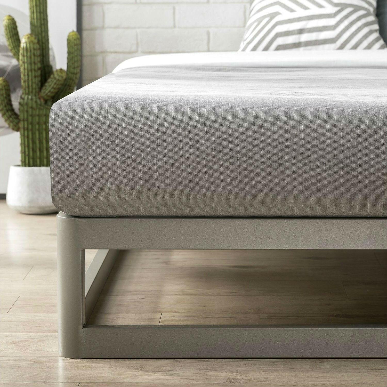 Twin size Modern Heavy Duty Low Profile Metal Platform Bed Frame - FurniFindUSA