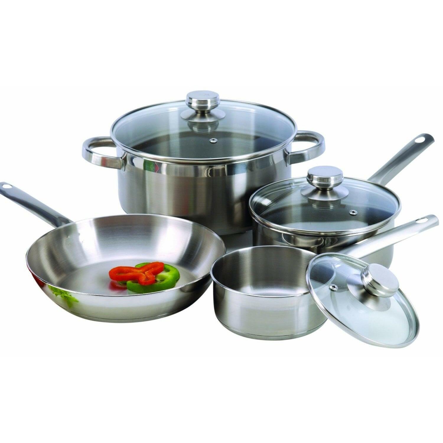 7-Piece Cookware Set Constructed in 18/10 Stainless Steel - FurniFindUSA