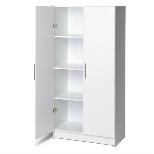 White Storage Cabinet Utility Garage Home Office Kitchen Bedroom - FurniFindUSA