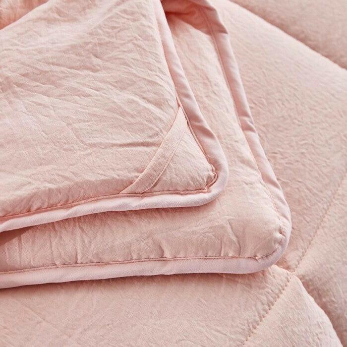 King Size Pink 3 Piece Microfiber Reversible Comforter Set - FurniFindUSA