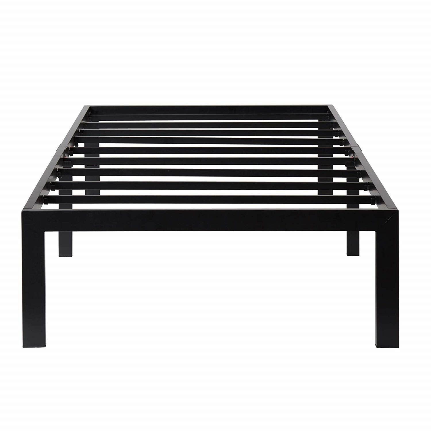 Twin size Modern Heavy Duty Black Metal Platform Bed Frame - FurniFindUSA