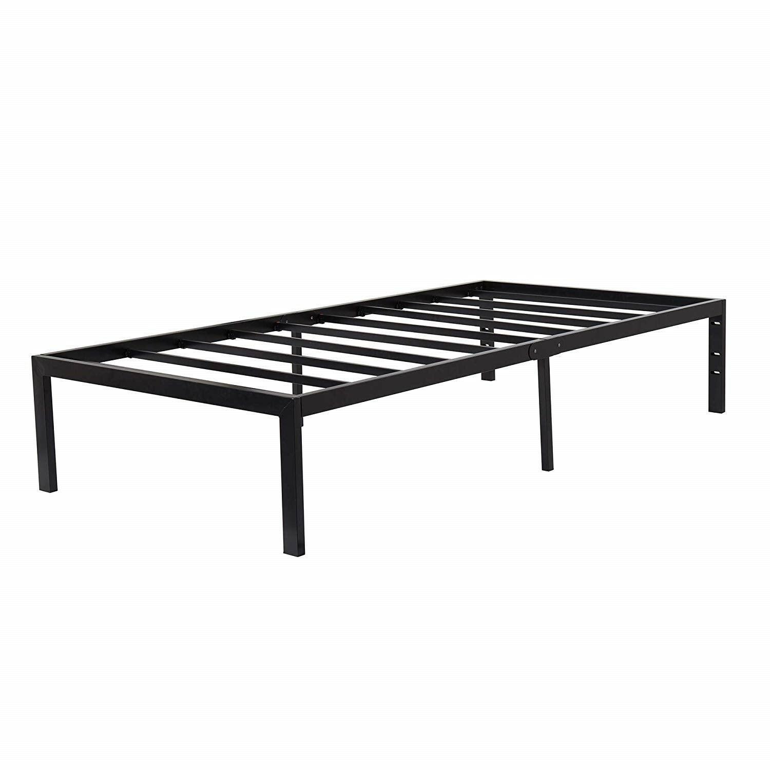 Twin size Modern Heavy Duty Black Metal Platform Bed Frame - FurniFindUSA