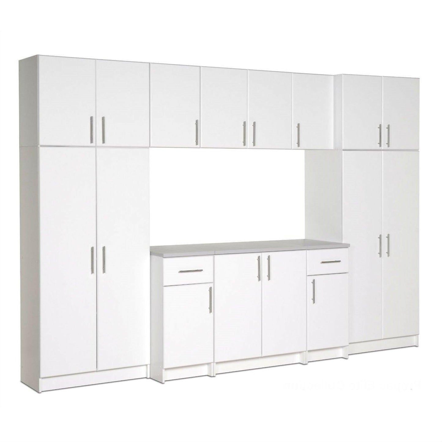 White Wall Cabinet with 2 Doors and Adjustable Shelf - FurniFindUSA