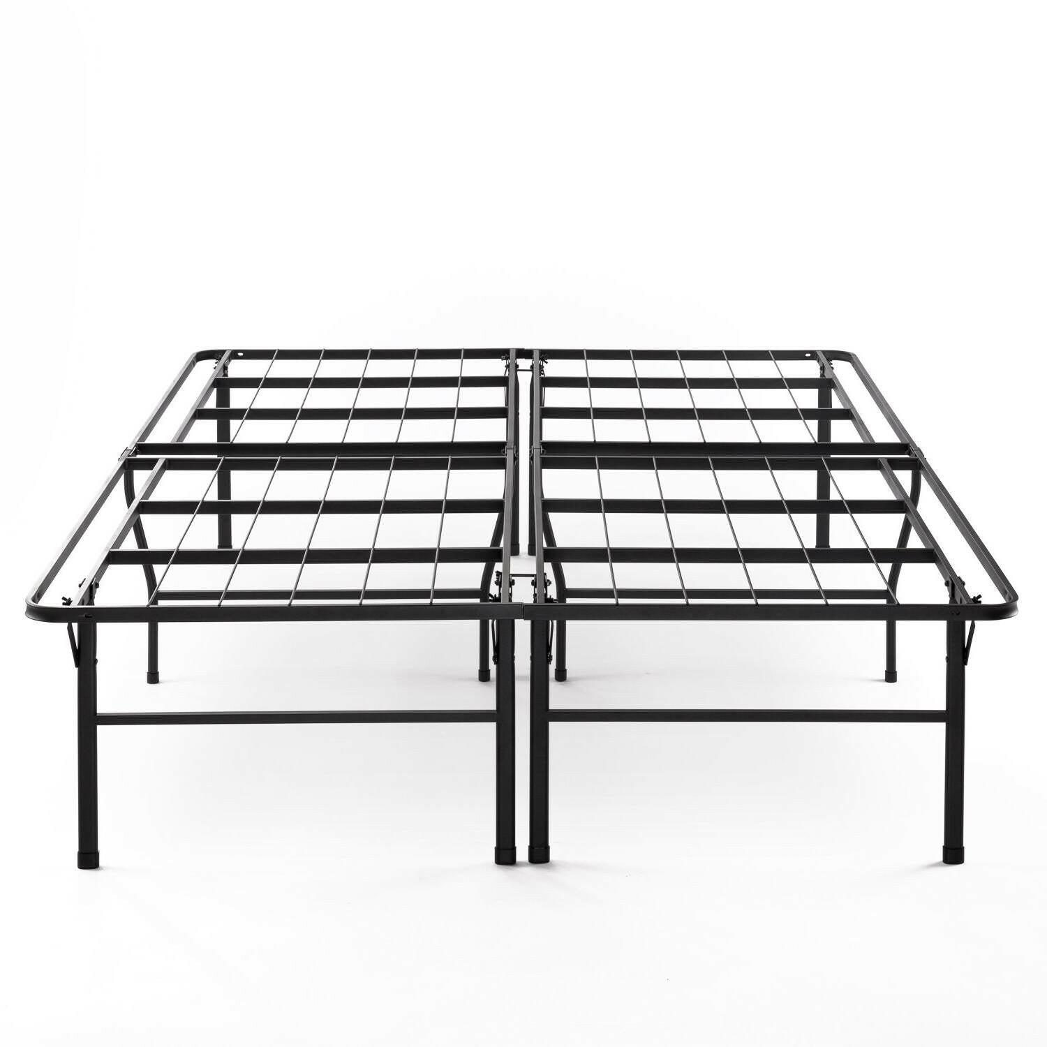 Queen size 18-inch High Rise Folding Metal Platform Bed Frame - FurniFindUSA