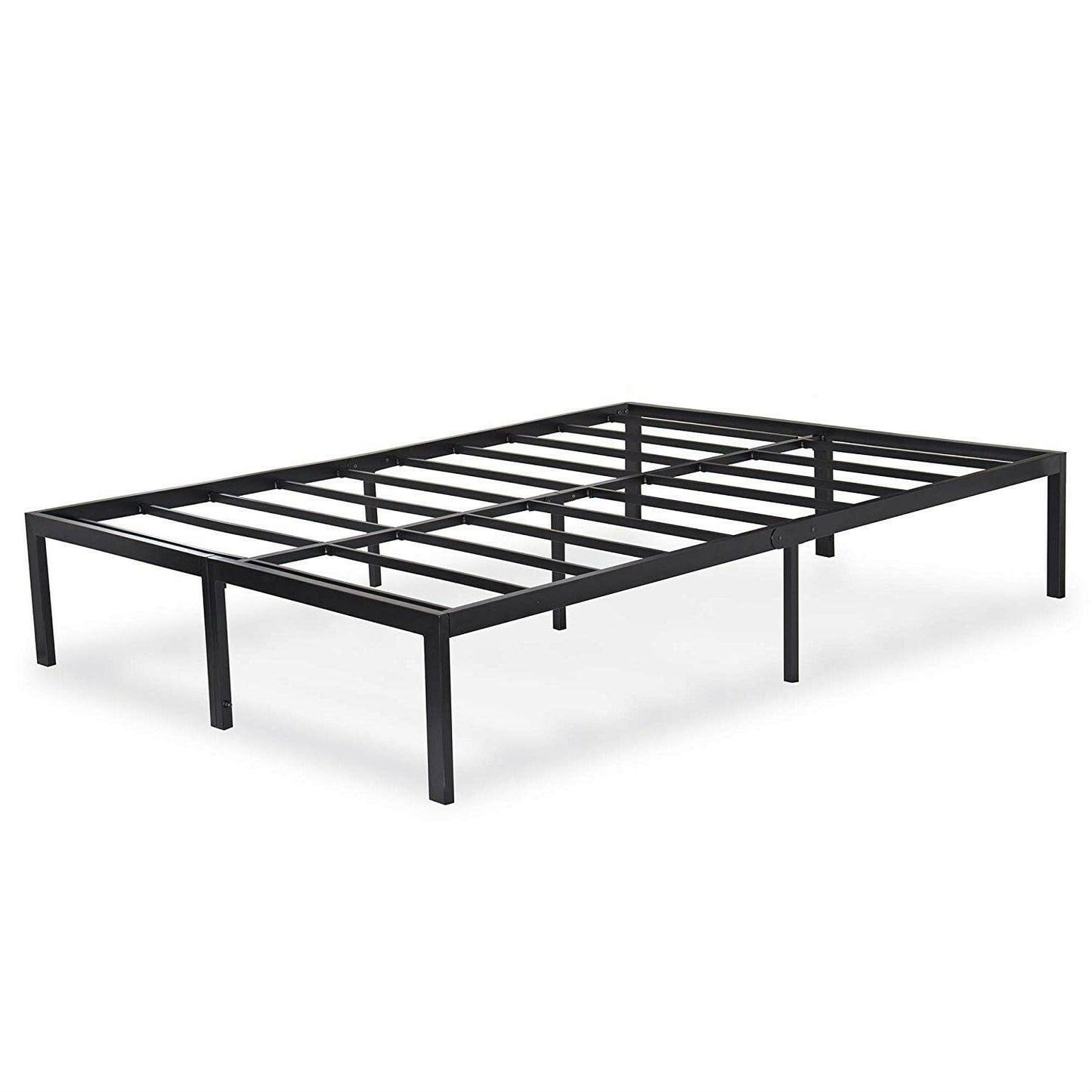 Queen size Modern Heavy Duty Black Metal Platform Bed Frame - FurniFindUSA