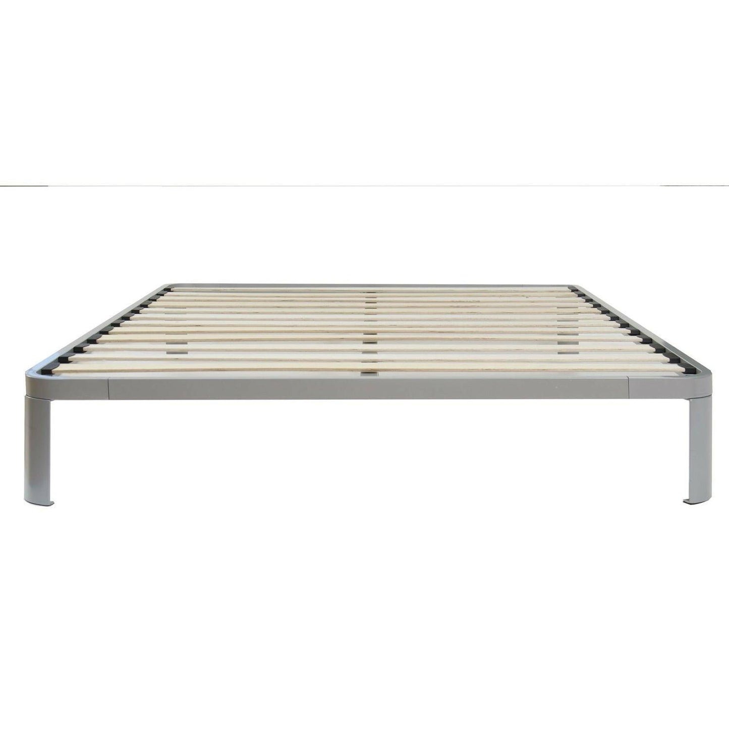 Queen size Luna Metal Platform Bed Frame with Wood Slats - FurniFindUSA