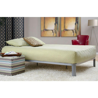 Queen size Luna Metal Platform Bed Frame with Wood Slats - FurniFindUSA