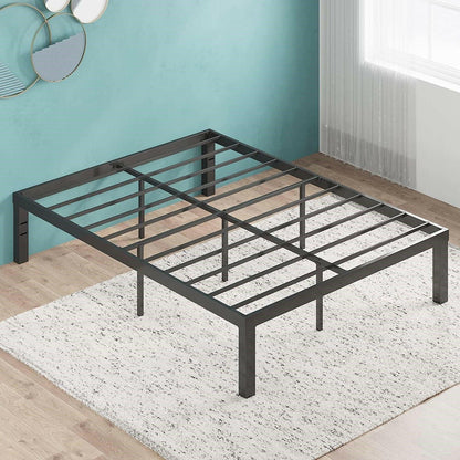 Queen size Modern 16-inch Heavy Steel Metal Platform Bed Frame - FurniFindUSA