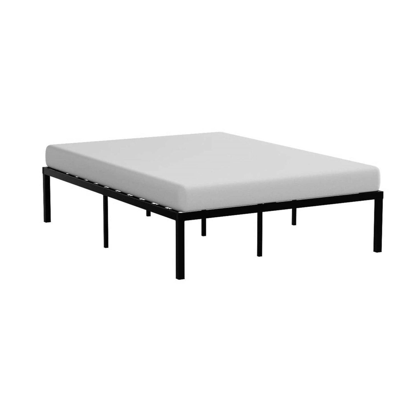 Queen size Modern 16-inch Heavy Steel Metal Platform Bed Frame - FurniFindUSA