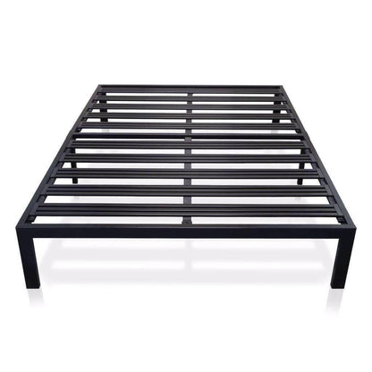 Queen size Metal Platform Bed Frame with Heavy Duty Steel Slats - FurniFindUSA