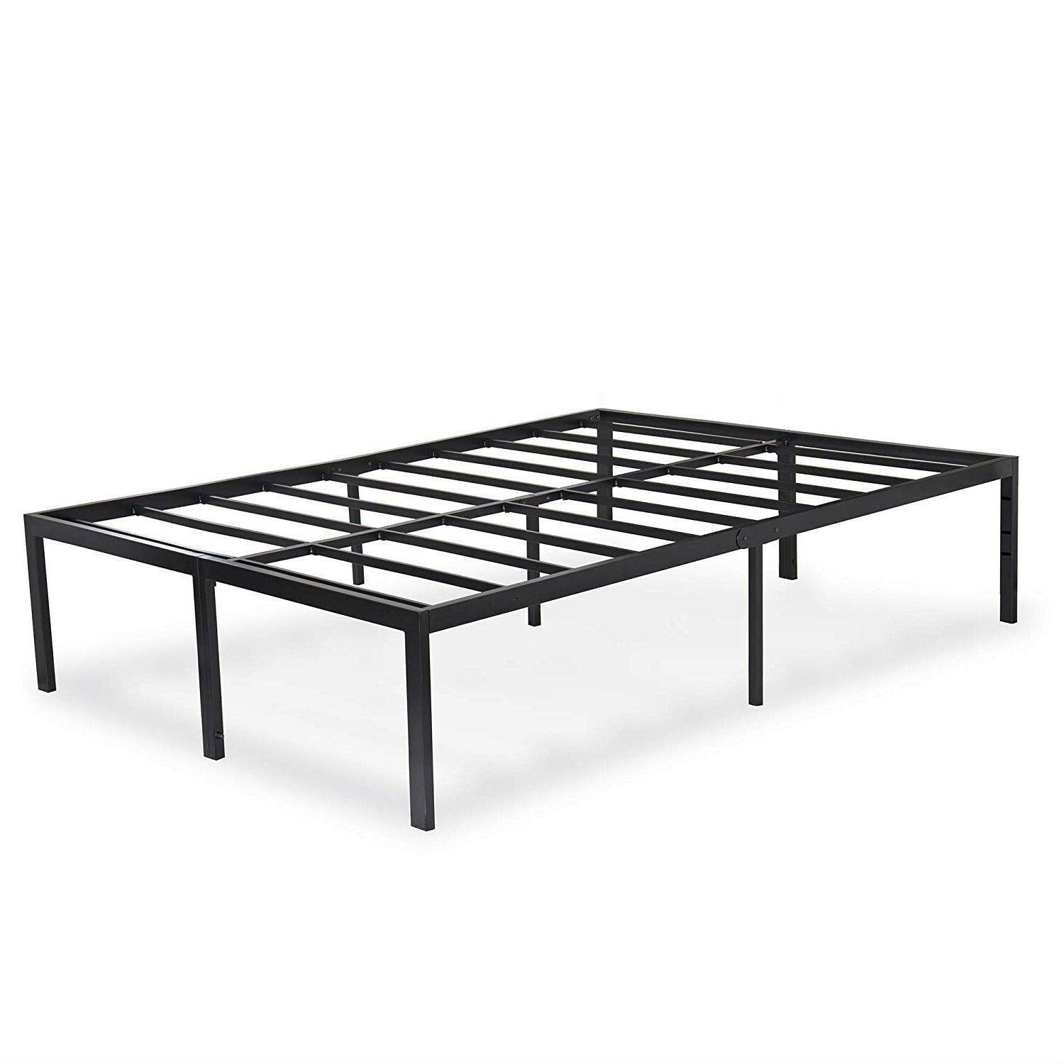 Queen 18-inch High Rise Heavy Duty Black Metal Platform Bed Frame - FurniFindUSA