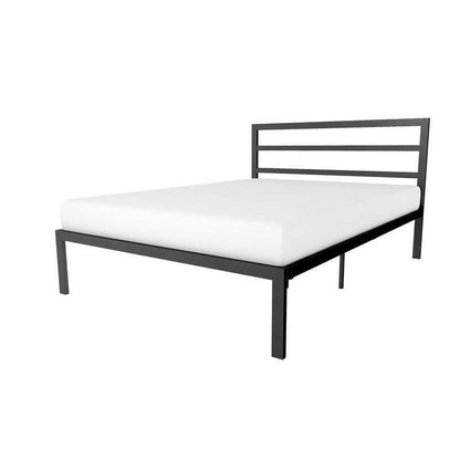 Queen Black Metal Platform Bed Frame with Headboard Included - FurniFindUSA