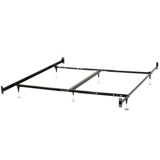 Queen Metal Bed Frame with Bolt-on Headboard Footboard Brackets - FurniFindUSA