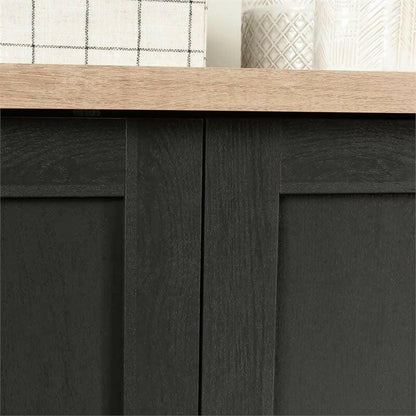 FarmHouse Black Oak Drawer and Garment Rod Wardrobe Armoire - FurniFindUSA