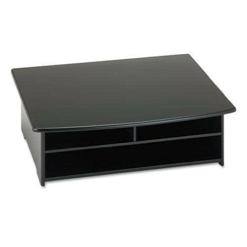 2-Shelf Printer Stand with Paper Holder in Black - FurniFindUSA