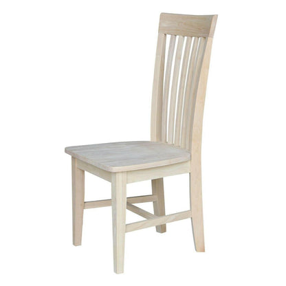 Set of 2 - Mission Style Unfinished Wood Dining Chair with High Back - FurniFindUSA