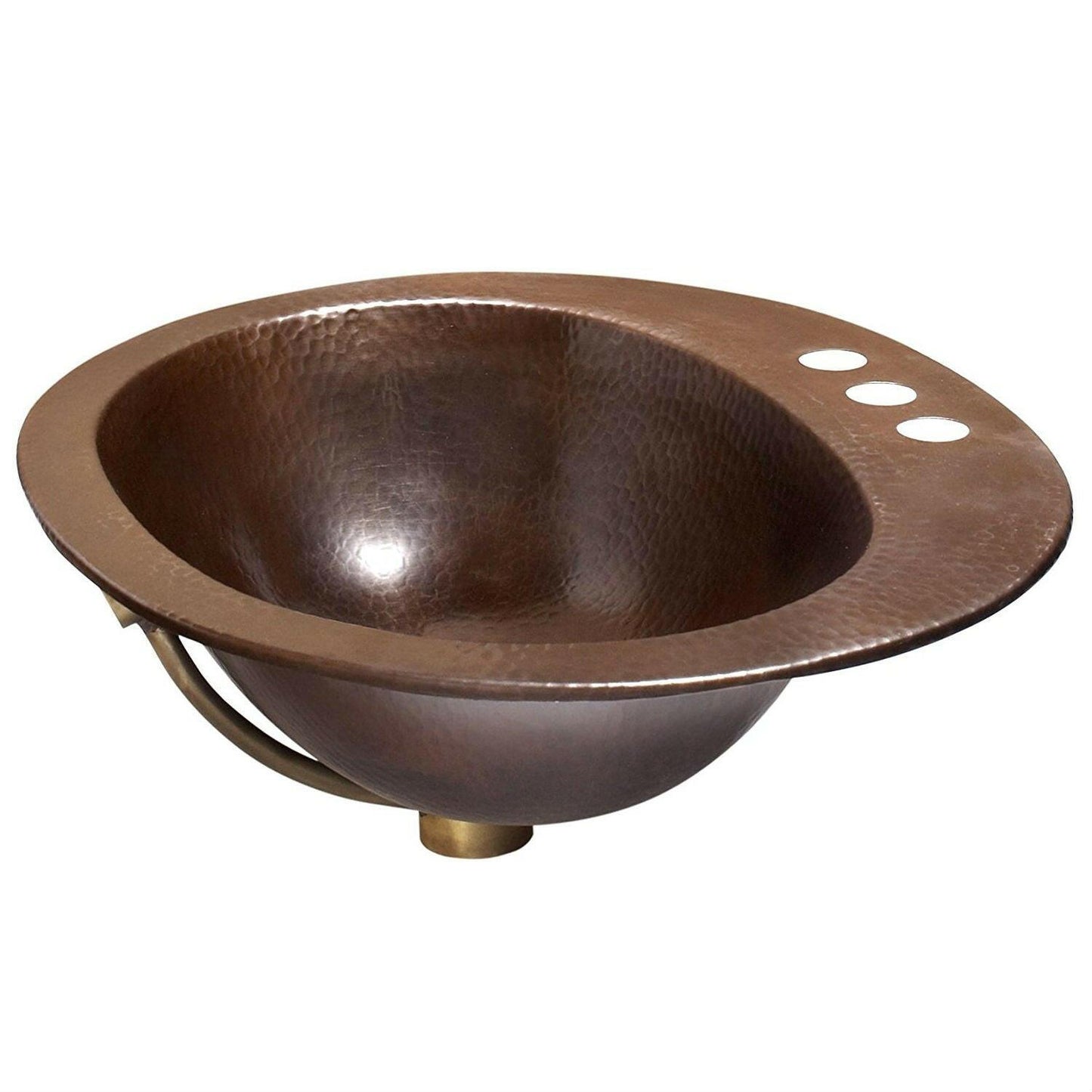 Copper Oval Bathroom Sink 20 x 16 inch - FurniFindUSA