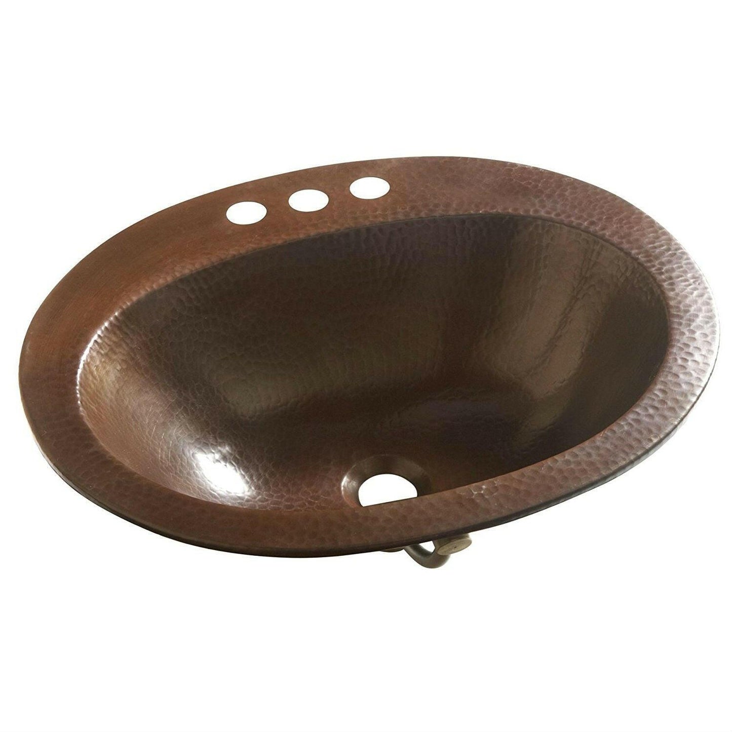 Copper Oval Bathroom Sink 20 x 16 inch - FurniFindUSA