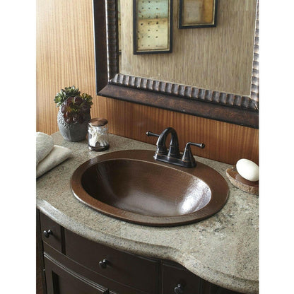 Copper Oval Bathroom Sink 20 x 16 inch - FurniFindUSA