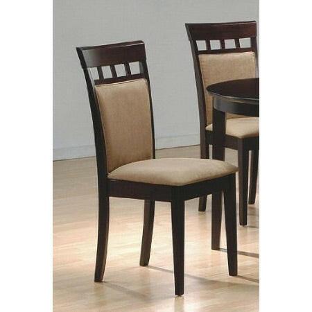 Set of 2- Contemporary Dining Chairs in Cappuccino Finish - FurniFindUSA