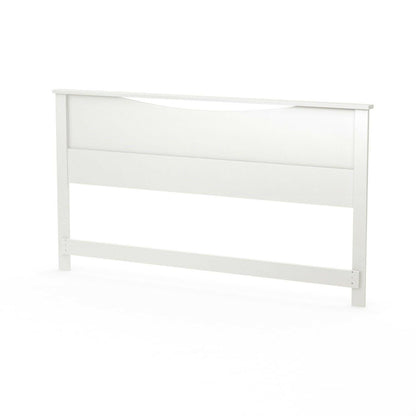 King size Contemporary Headboard in White Wood Finish - FurniFindUSA