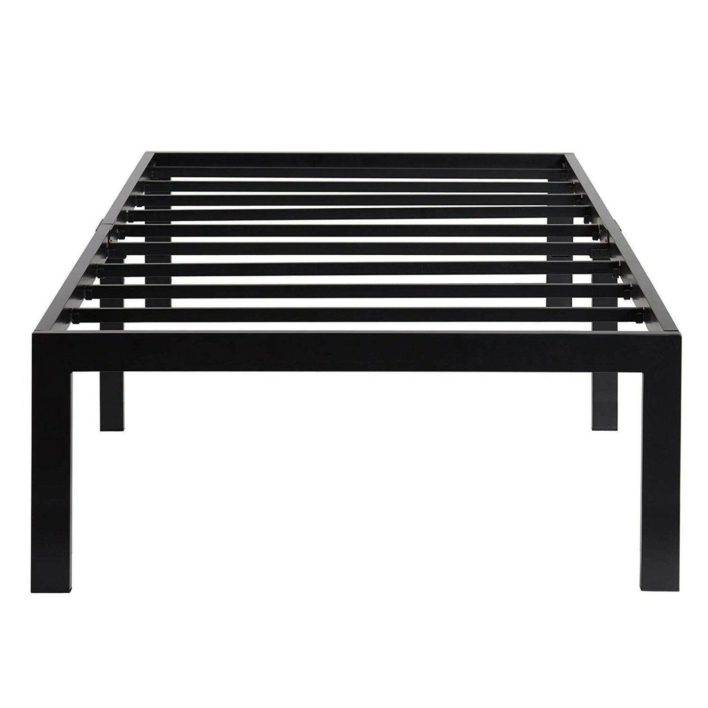 Twin 18-inch High Heavy Duty Black Metal Platform Bed Frame - FurniFindUSA