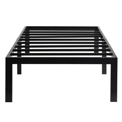 Twin 18-inch High Heavy Duty Black Metal Platform Bed Frame - FurniFindUSA