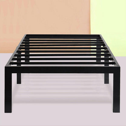 Twin 18-inch High Heavy Duty Black Metal Platform Bed Frame - FurniFindUSA