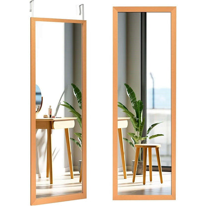 Gold Full Length Bedroom Mirror with Over the Door or Wall Mounted Design - FurniFindUSA