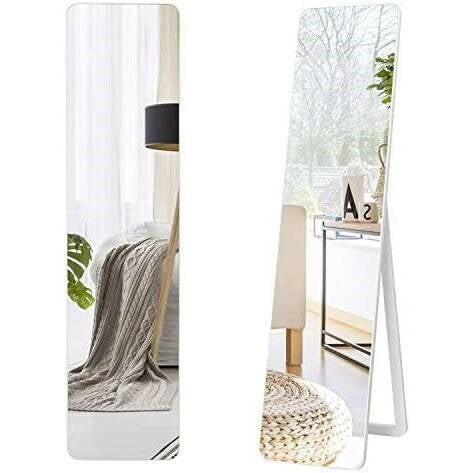 Modern Freestanding Full Length Floor Mirror with Stand or Wall Mounted - FurniFindUSA