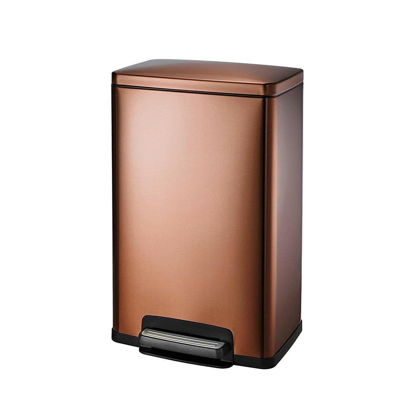 Stainless Steel 13-Gallon Kitchen Trash Can with Step Lid in Copper Bronze - FurniFindUSA