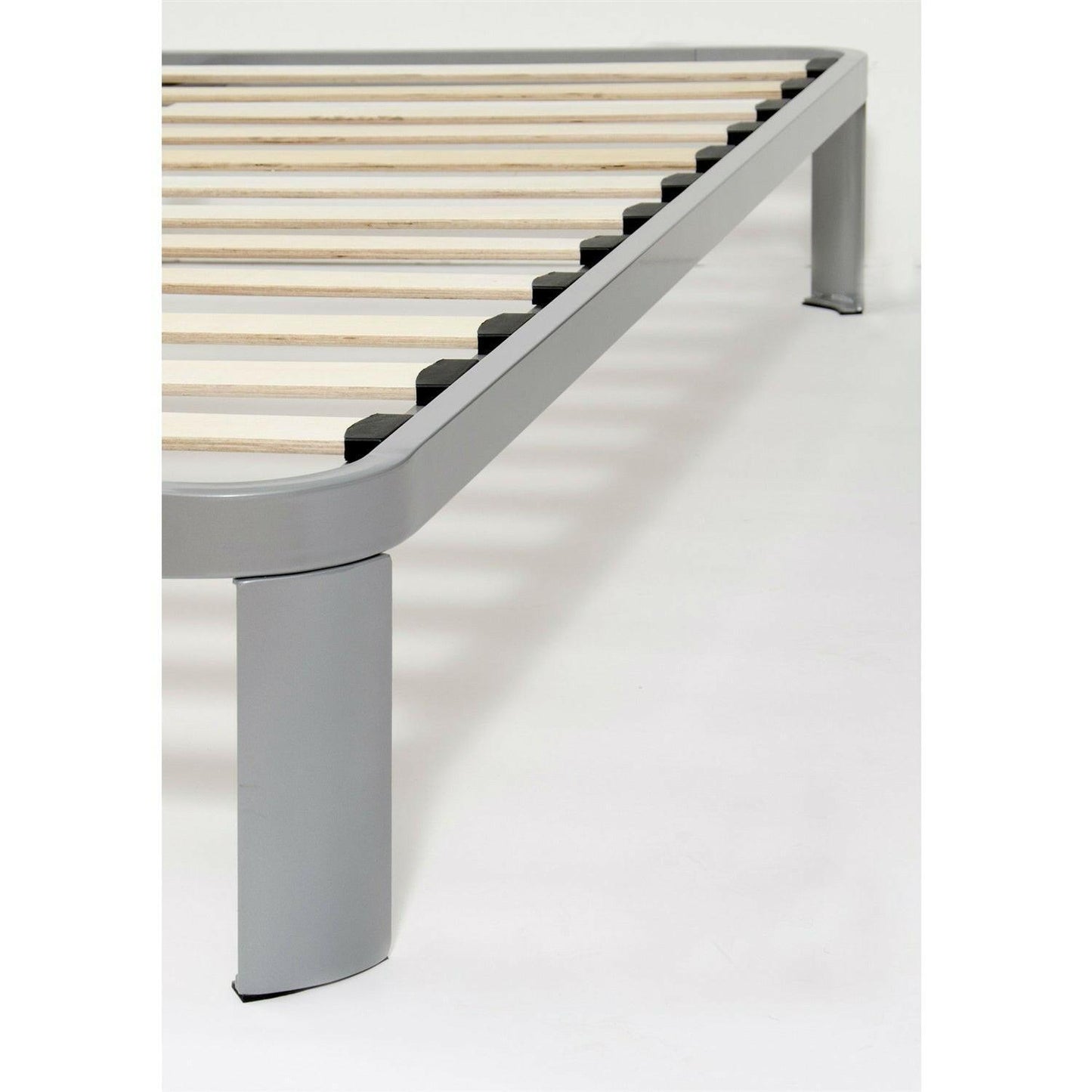 Twin size Luna Metal Platform Bed Frame with Wood Slats - FurniFindUSA